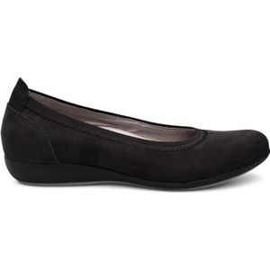 Women's Dansko Kristen Nubuck Flats - Black